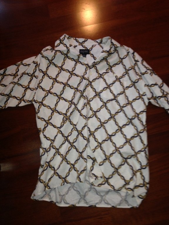 esquire collared button down shirt size L