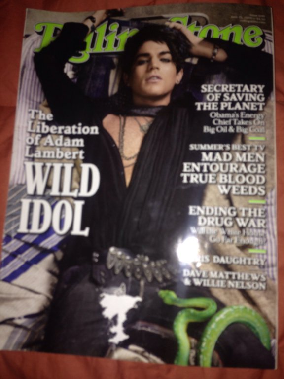 rolling stone magazine adam lambert 6/25/09 new