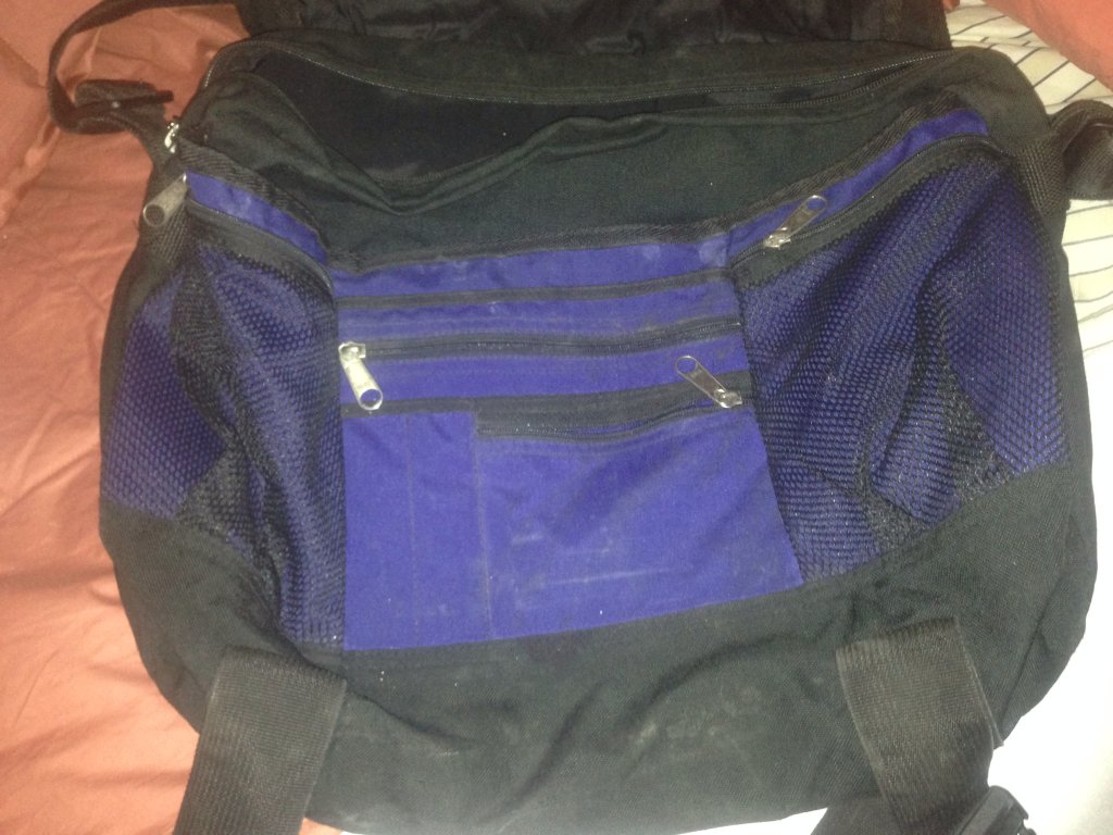 trager used blue backpack