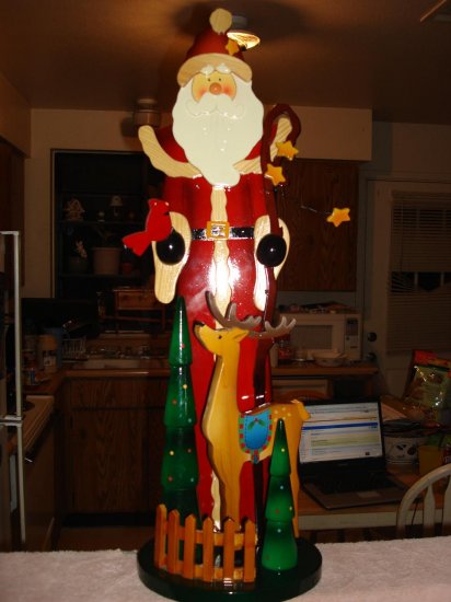 Beautiful 24" Tall Wooden Santa