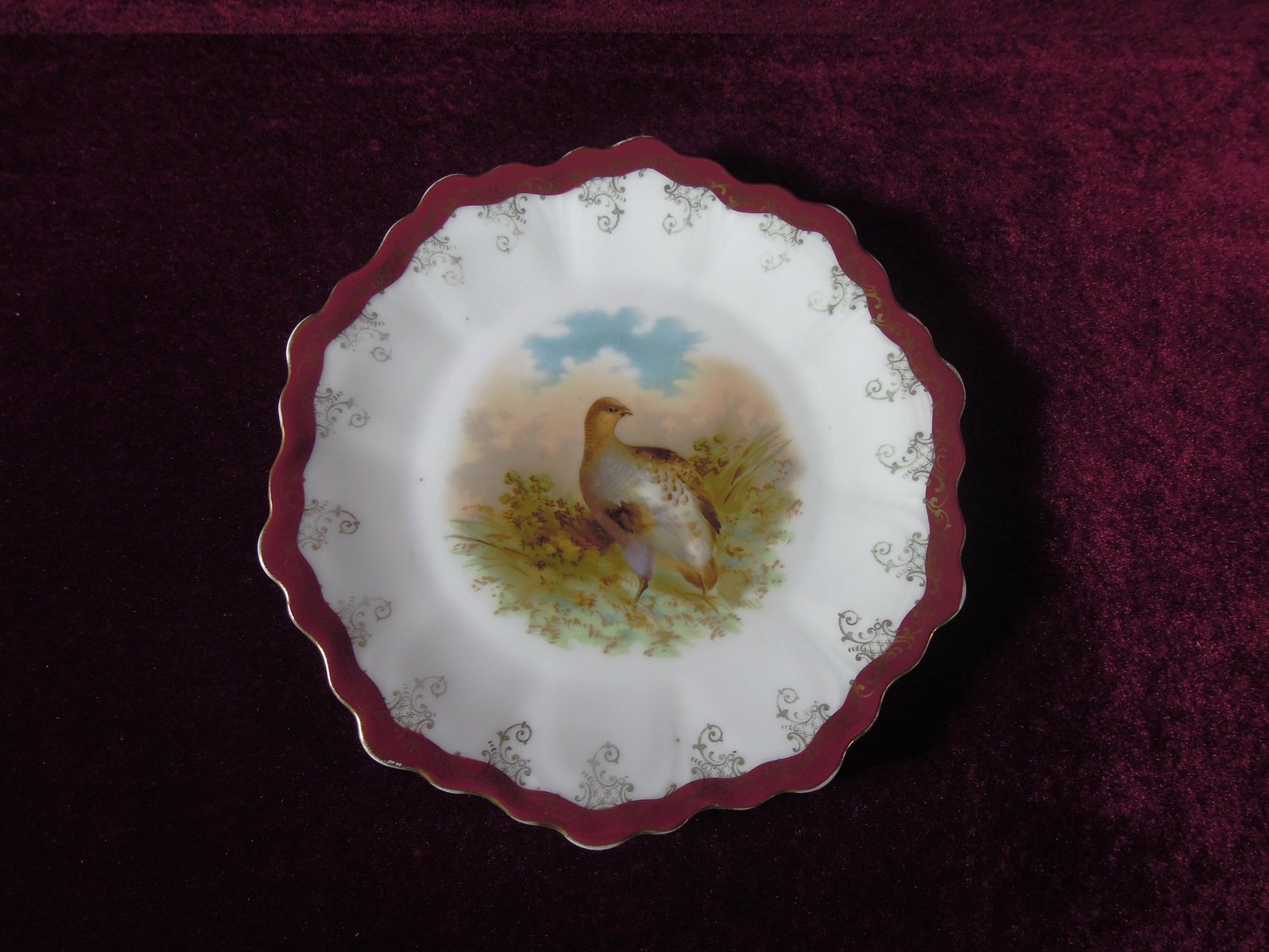 Royal Munich Game Plate Pheasant Colorful Collectible