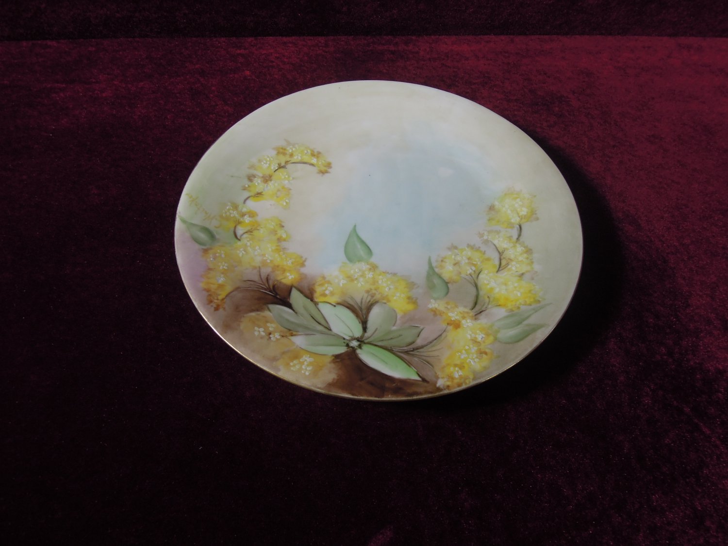 Antique La Seynie Limoges France P & P Plate Floral