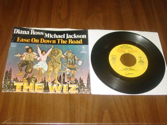 diana ross & michael jackson ease on down the road motown mca 45 sleeve 1978