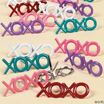"XOXO" Scrapbooking Brads in Beautiful Colors