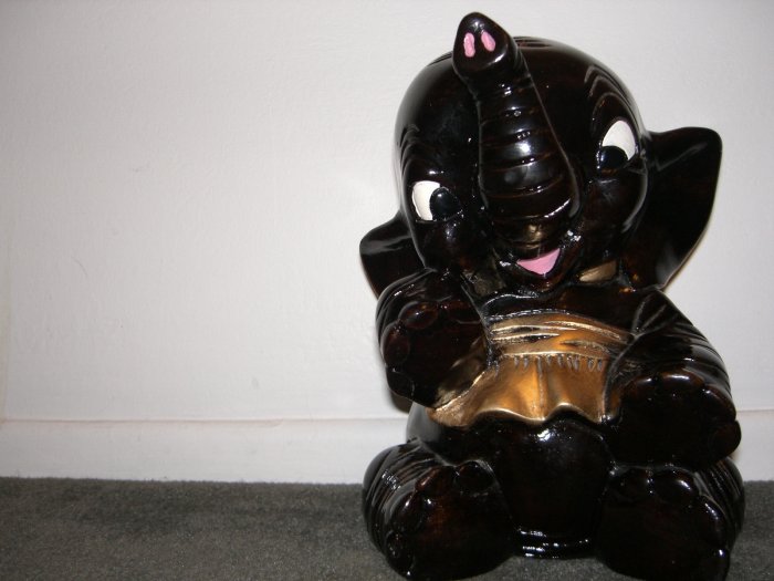 Vintage Porcelain Elephant Bank