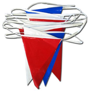 30' Pennant Streamer (Red White Blue)