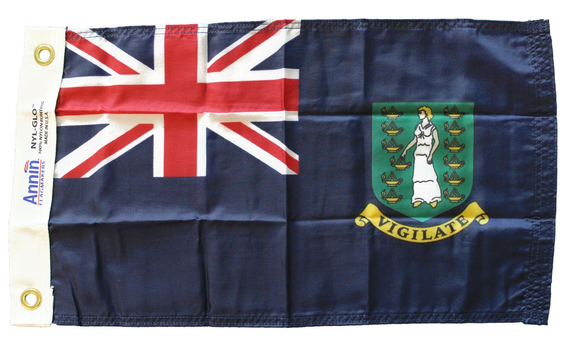 British Virgin Islands (Blue) - 12""X18"" Nylon Flag