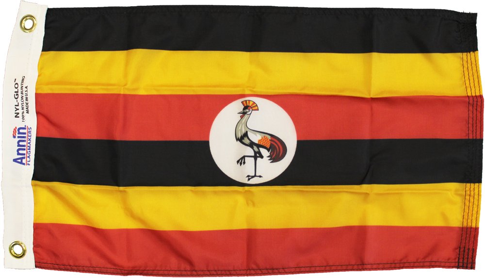 Uganda - 12"X18" Nylon Flag