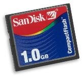 SanDisk 1 GB CompactFlash CF Flash Media Memory Card