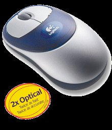 Logitech CORDLESS 2x OPTICAL Wireless Mouse PC & MAC