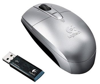 Logitech V200 Cordless Wireless Notebook Mouse SILVER