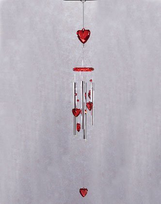Arcylic Hearts Wind Chimes