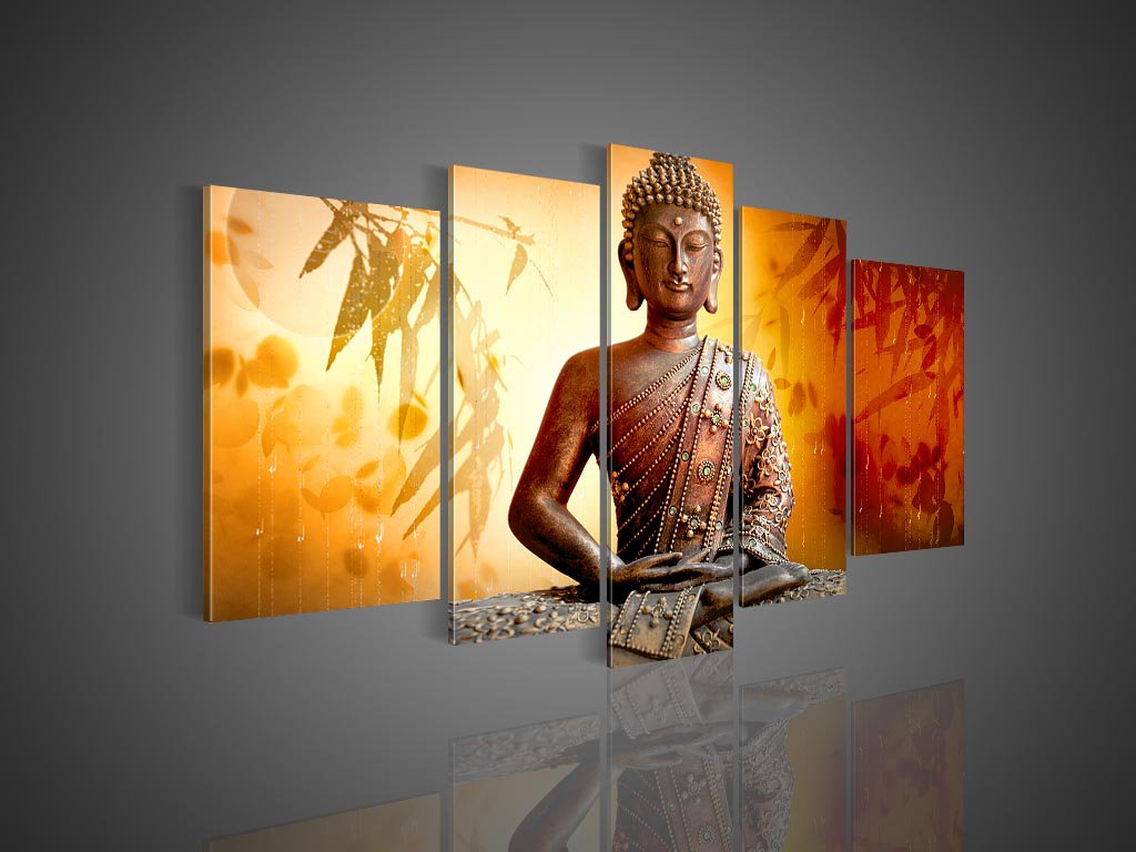 Framed!! Zen Buddha Painting Buddhist Wall Decor Handmade Oil Painting