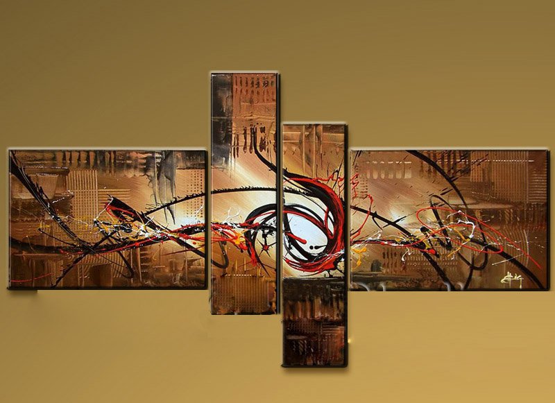 Framed!! Huge Wall Art 100% Handmade Abstract Oil Painting on Canvas