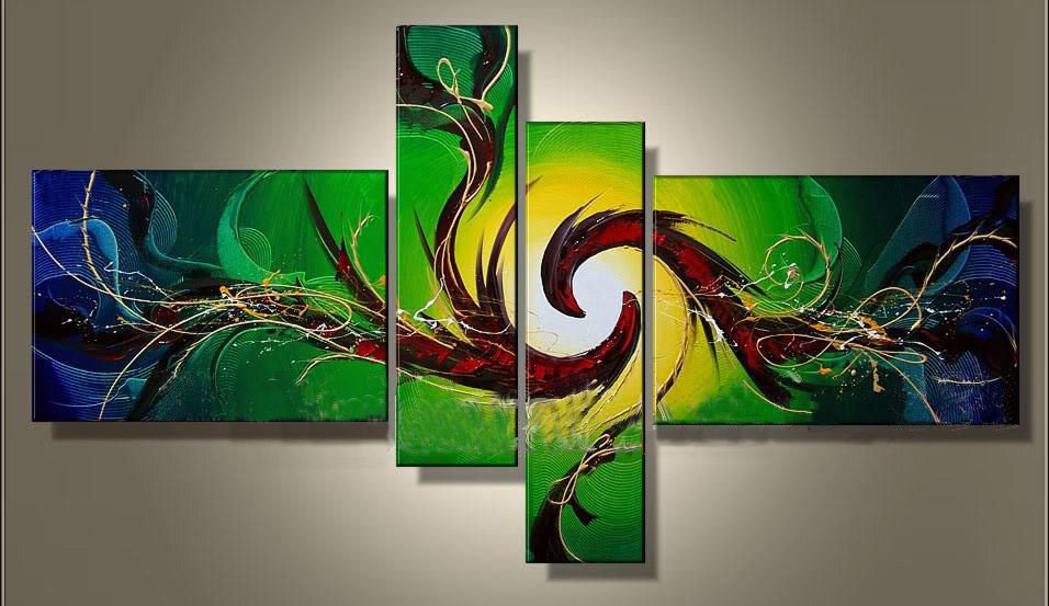 Framed!! hand-painted Canvas Wall Art Acrylic Abstract Oil Painting Home Decoration Modern Art