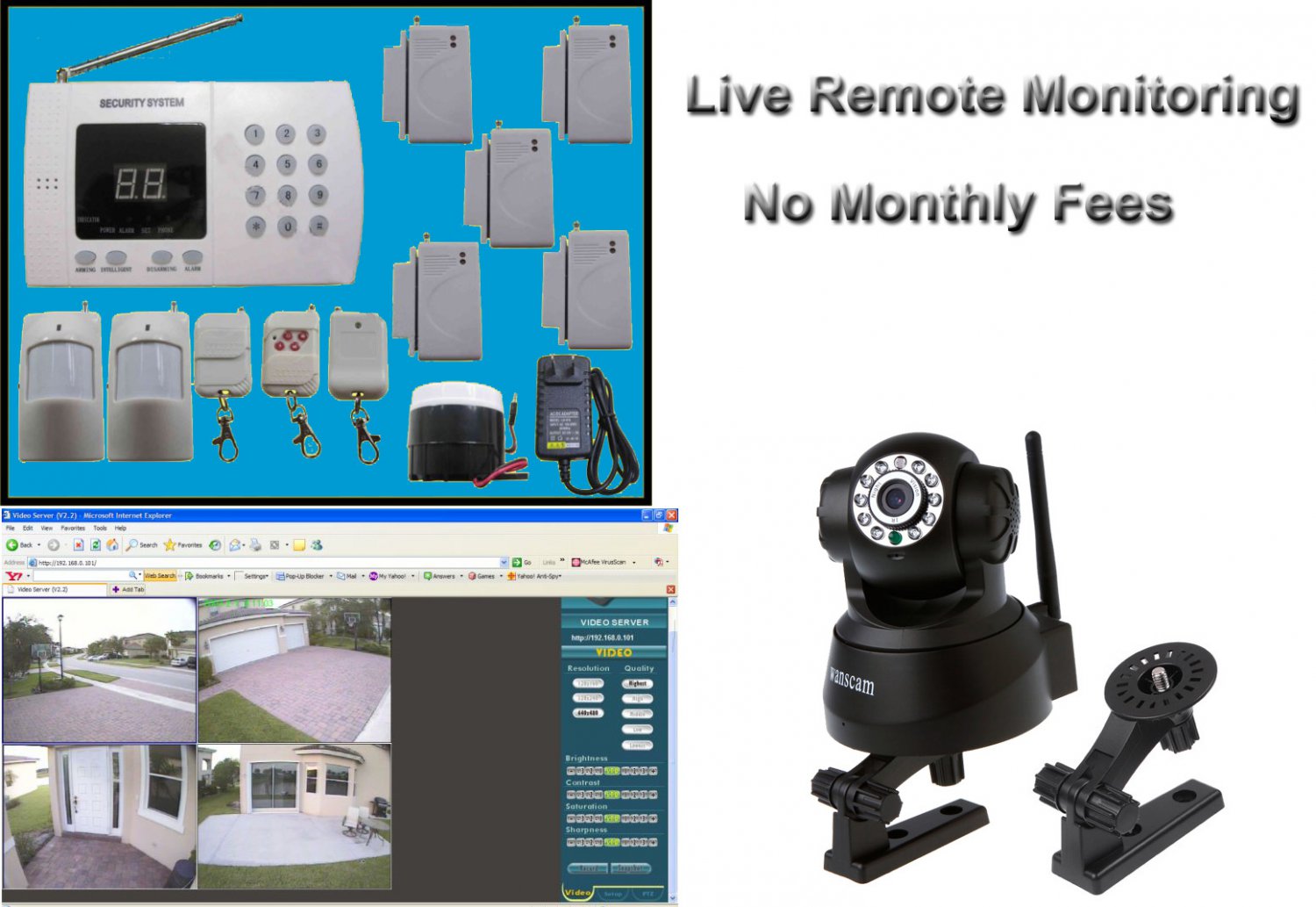 Home security remote monitoring