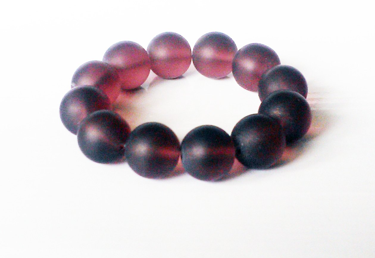 Purple Big Glass Stretchy Bracelet