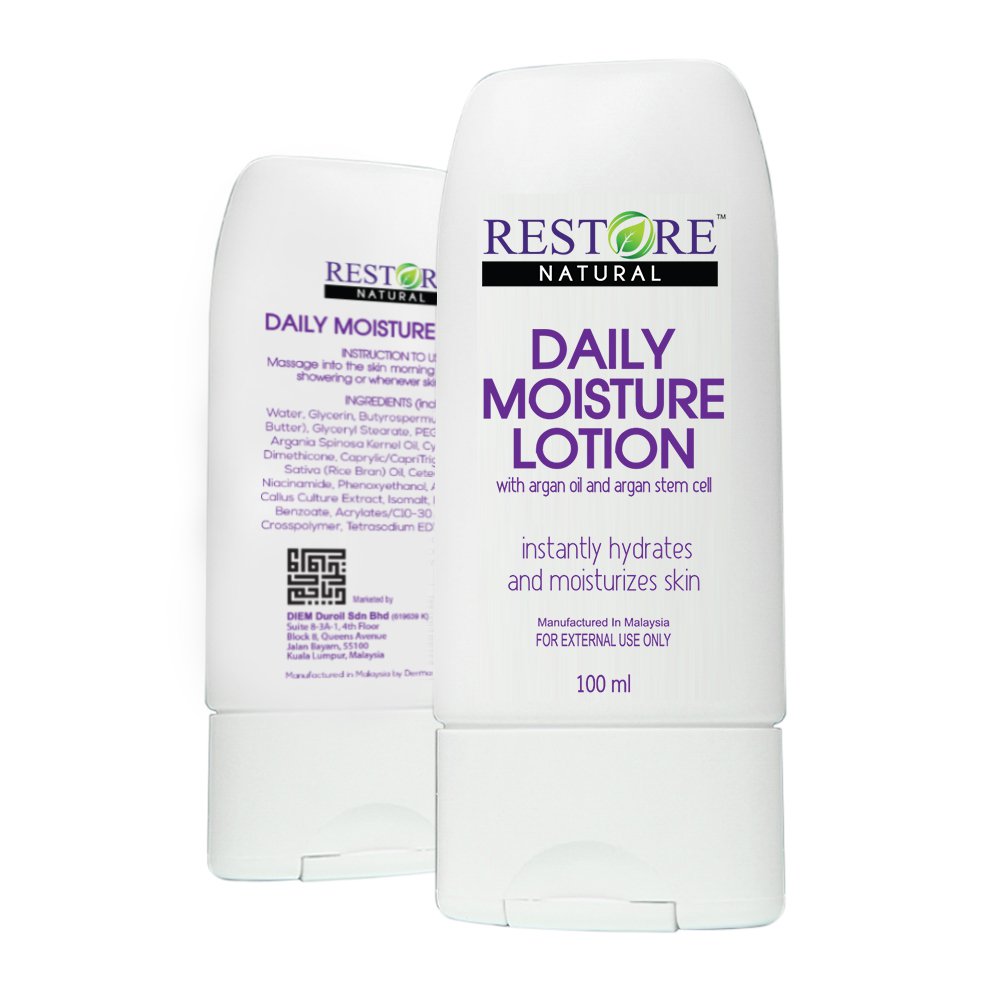 Argan Oil and Stem Cell Moisturizing Lotion - Restores Hydration