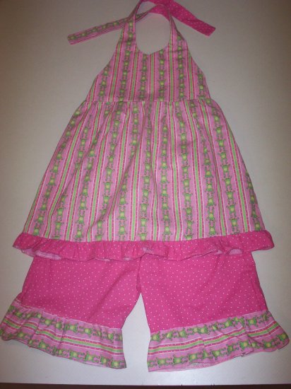 Girls Halter and Capri Set size 8-10