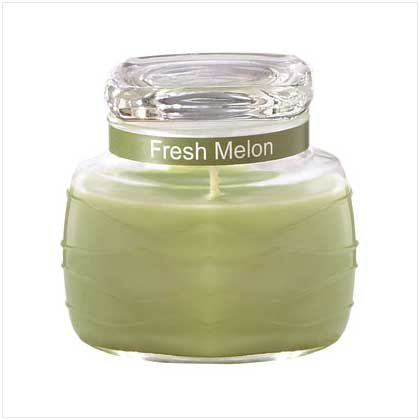 Lime Green Ripple Jar Candle