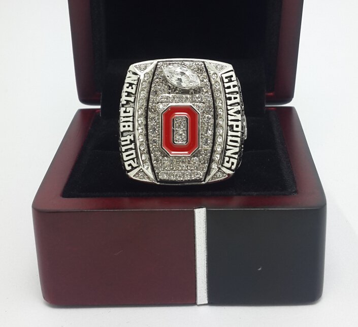 2014 2015 Big Ten Ohio State Buckeyes football Championship Ring NCAA size 9-13 US WITH WOODEN BOX