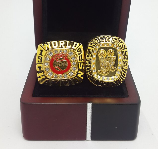 1994 1995 Houston Rockets Basketball championship ring NBA ring size 10 US Ola juwan with wooden box