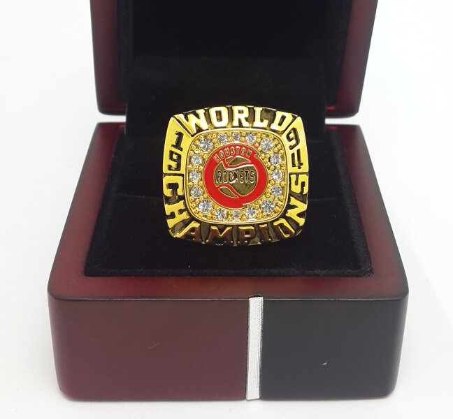 1994 Houston Rockets Basketball championship ring size 10 US Ola juwan with wooden box