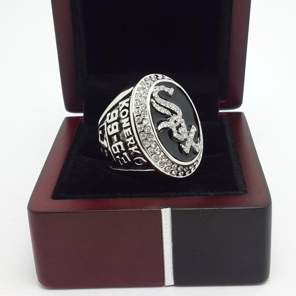 Chicago White Sox 2005 World Series Championship ring MLB Baseball with wooden box Back Solid