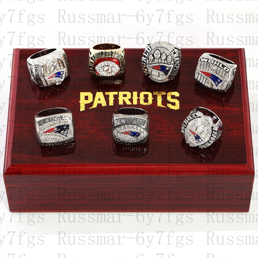 7Pcs New England Patriots super bowl championship rings size 10-13 US