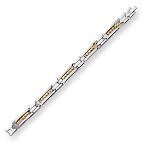 Joseph Tyler 18kt & Stainless Steel Link Jewelry By Joseph Tyler Men's 18kt gold Bracelet
