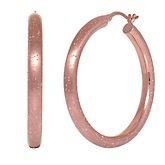 Stardust pink hoop earrings in Sterling Silver