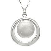 Stardust double circle pendant in Sterling Silver