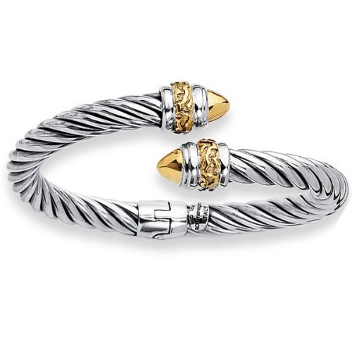 Phillip Gavriel 18k Gold & Sterling Silver Collection Hinged Bangle