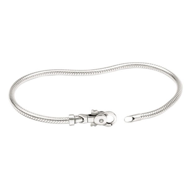 Personality Sterling Silver Snake Chain Bracelet for charms Beads