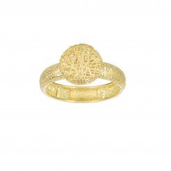 Stil Novo 14kt Yellow Gold Textured Fancy Ring with Puffed Circle Top size 7