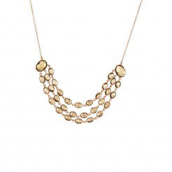 Phillio Gavriel Sterling Silver with Rose Finish Chain Link Necklace Smoky Quartz Charms