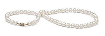 AAA Quality Round 8.5-9mm White Freshwater Pearl Strand Necklace