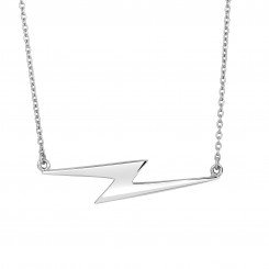 Silver Shiny "Z" lightning bolt Element on cable necklace