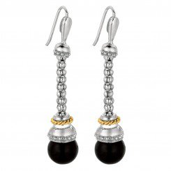 Phillip Gavriel Jewelry 18kt Yellow Gold+Sterling Silver Black Onyx Drop Popcorn Earring