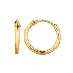 14K Yellow Gold 0.5X9mm Round Endless Small Hoop Earring