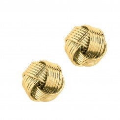 14kt Yellow Gold Shiny 6 row Love Knot Earring