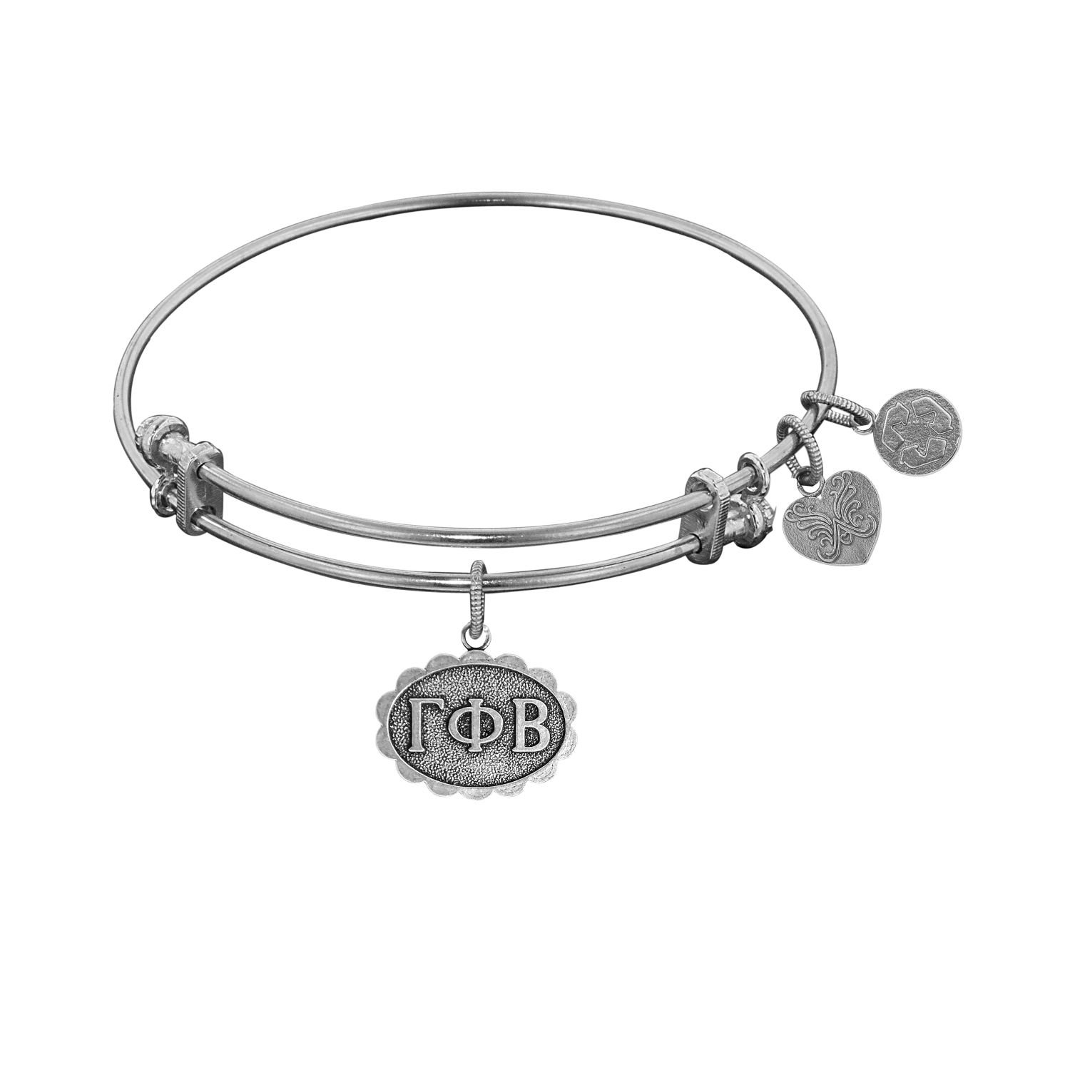Angelica jewelry Collection Gamma Phi Beta bracelet with white finished brass