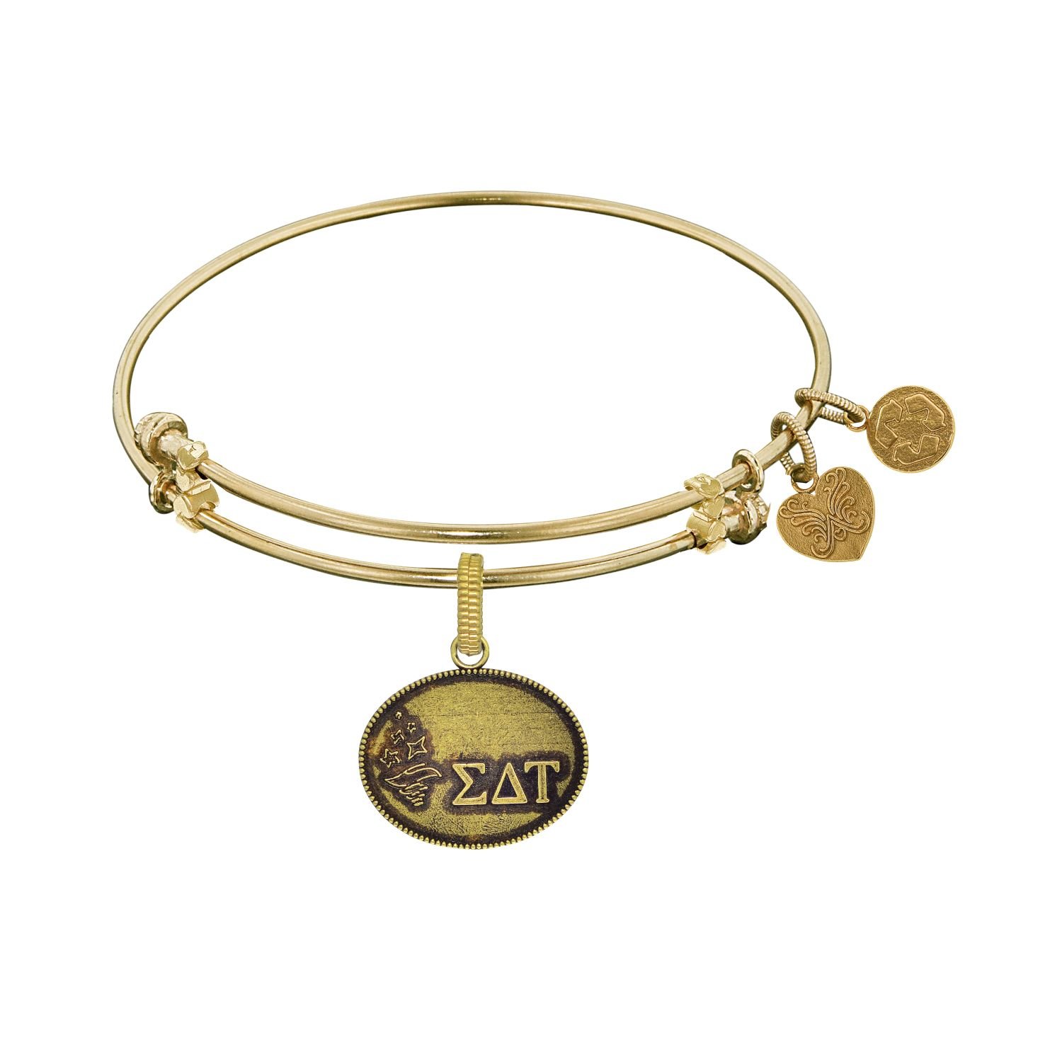 Angelica jewelry Collection Simga Delta Tau bracelet Brass with Yellow Finish