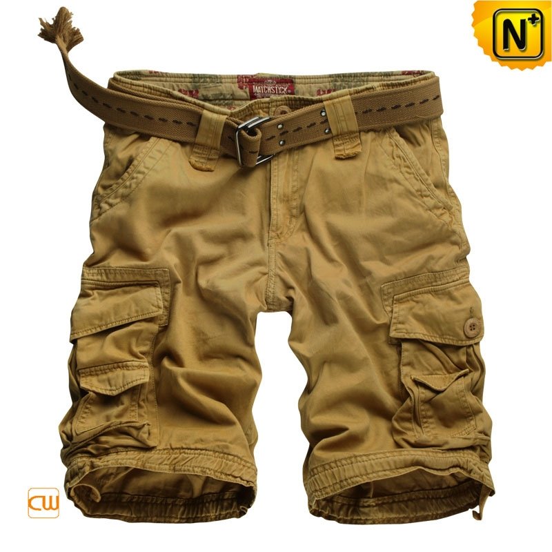 Men Cargo Shorts with Waist Belt CW140061