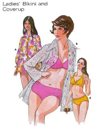 Kwik Sew Uncut Vintage S Bikini And Cover Up Women S Sewing