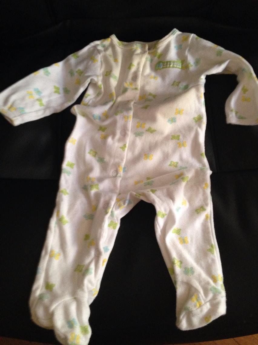 9 months Butterfly footed onesie