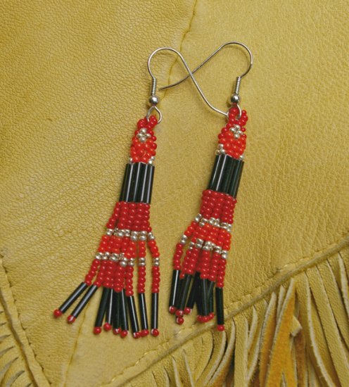 Montana made Beaded Earrings #35-T