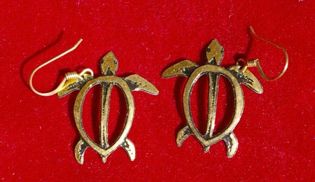 Gold Sea Turtle "Honu" Earrings