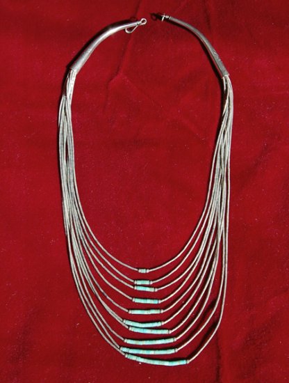 Liquid Silver Turquoise Necklace