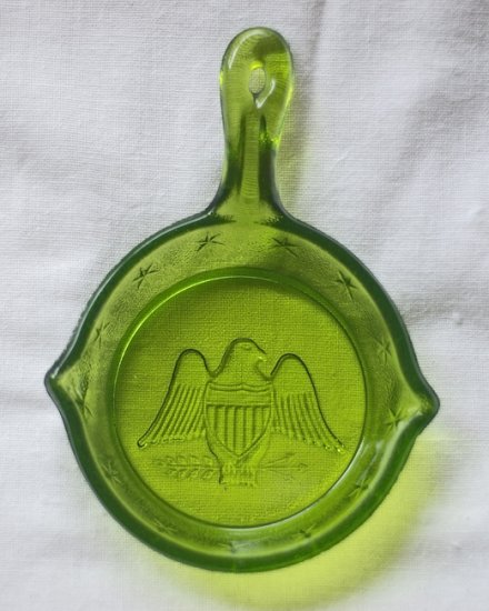 Commemorative American Eagle Glass Skillet